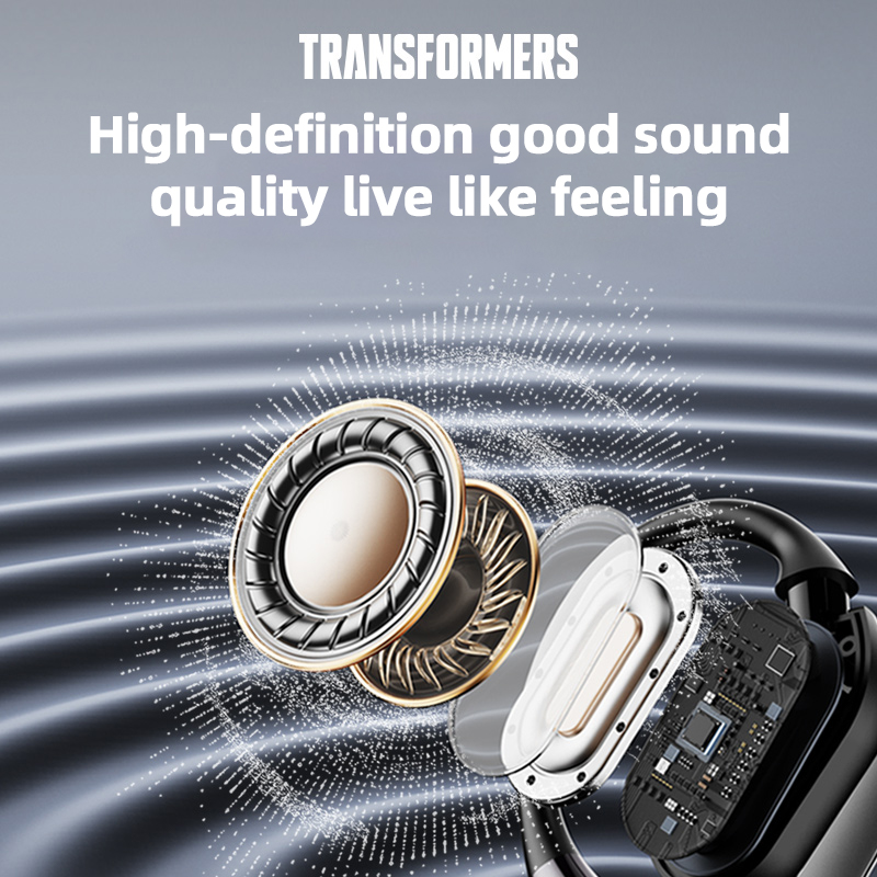 TRANSFORMERS Bluetooth Earphones Hook-style TF-T68 open-ear design Bone conduction Bumblebee collaboration Gaming music sports calls Long battery life
