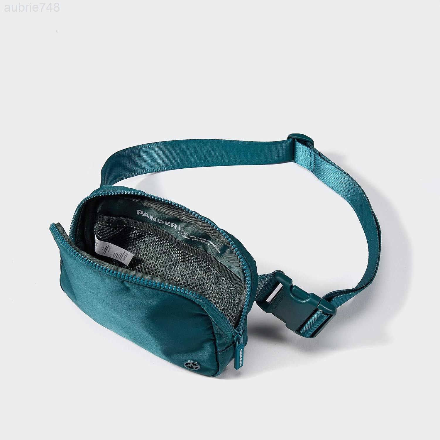 Pander Two Way Zipper Fanny Pack Nylon Everywhere Belt Bag for Women Water Repellent Waist Packs Crossbody Bags with Adjustable Strap Teal BlueZ250929