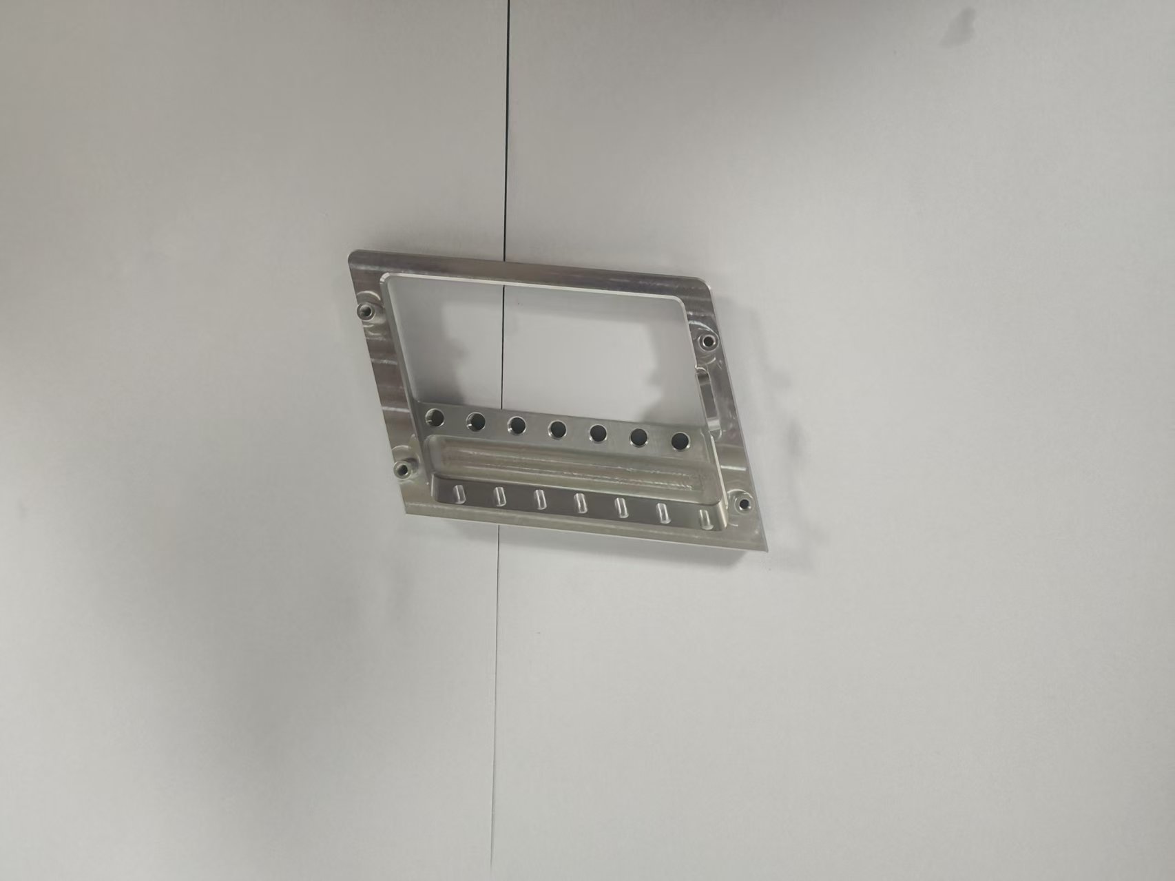 Common Tools Stainless Steel Precision - Machined Mounting Plate with Rectangular Cutout and Multiple Holes H10