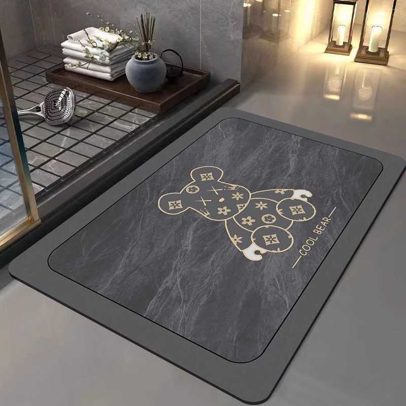 Thickened Soft Diatomaceous Earth WaterAbsorbing QuickDry Bathroom Mat NonSlip Door Mat Toilet Bath MoistureProof C250929
