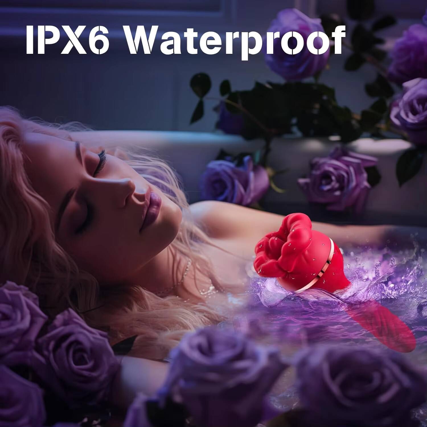 Dildo Vibrator For Women Sex Toys Dildos Couple Lesbian Adult 3In1 Upgrade Rose Toy With 5 Tongue Licking Thrusting 7 Vibrator