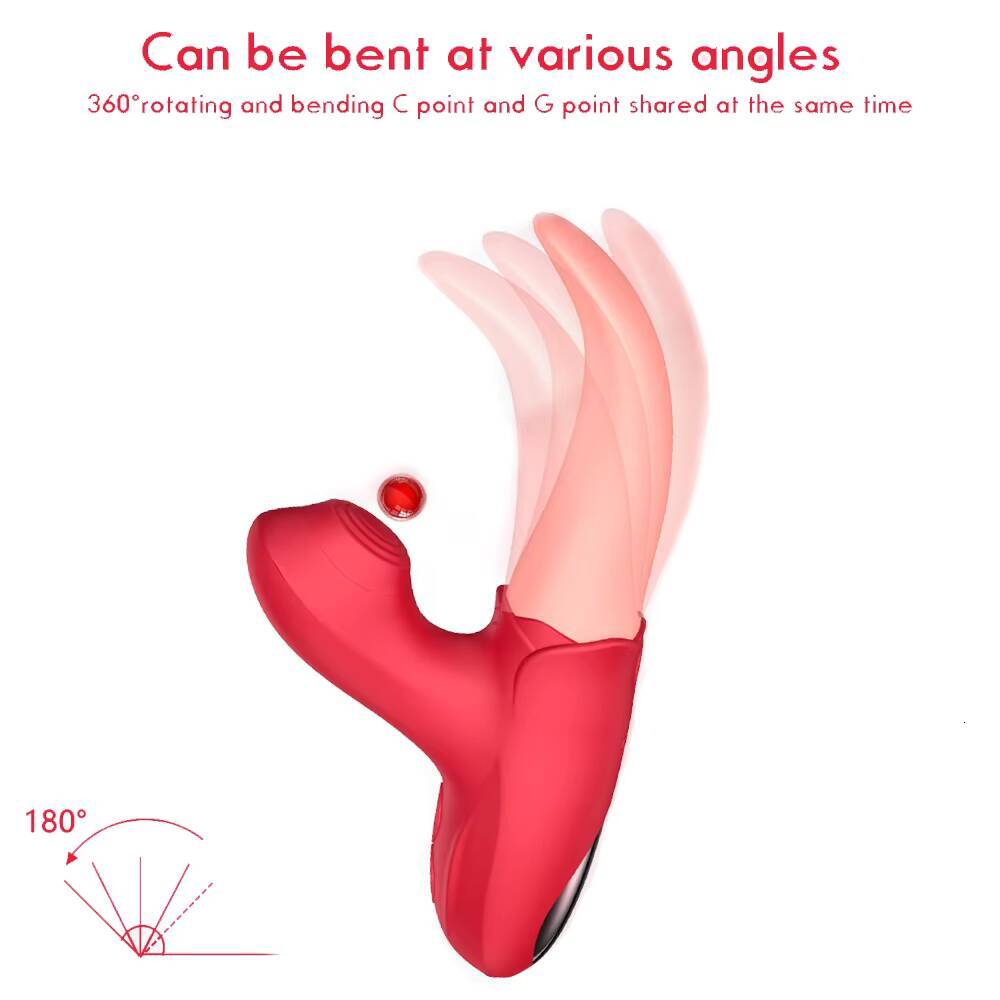 2 in 1 Tongue Licking Sucking Vibrator Female Masturbation Device Clitoris Gspot Stimulation Massage Adult Toys