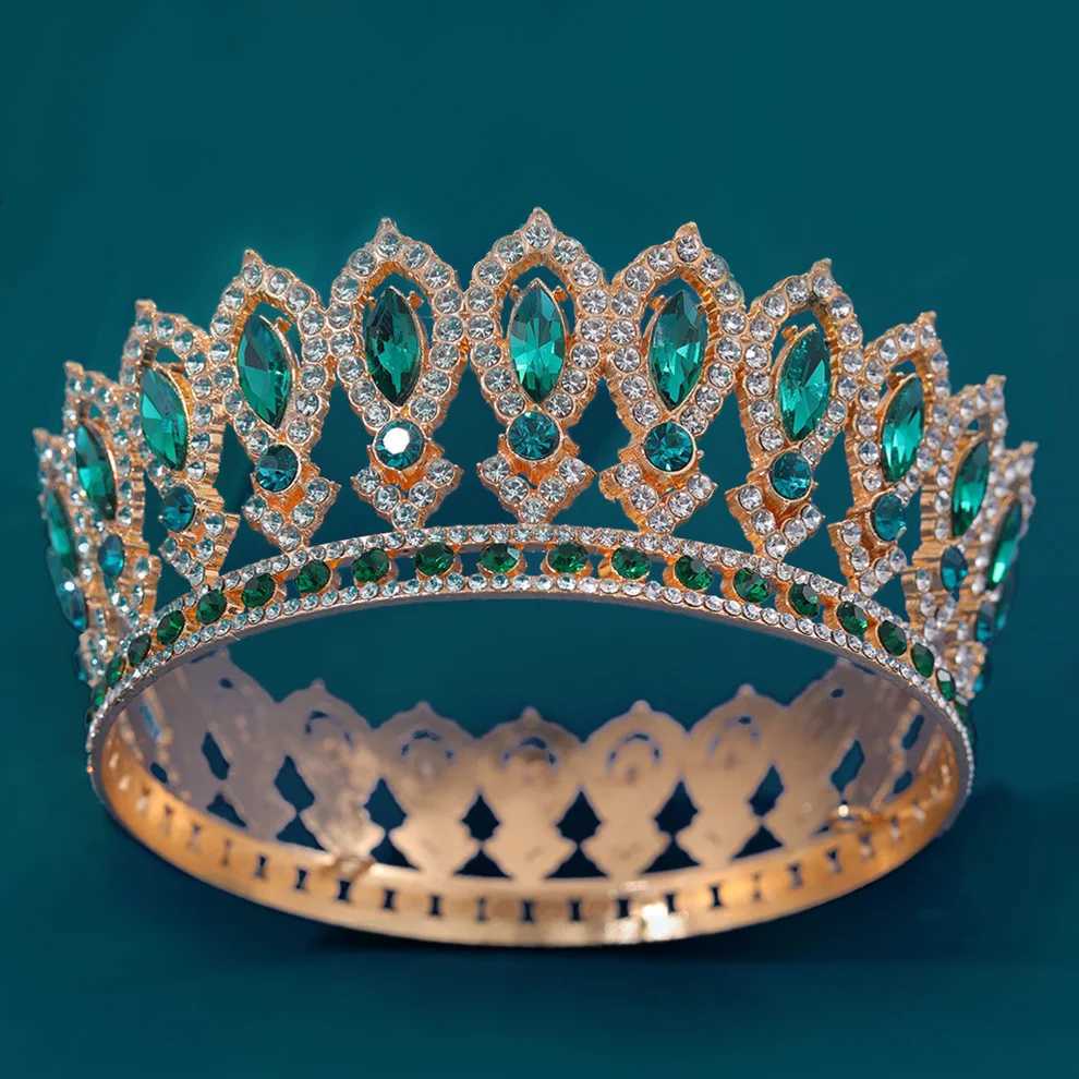 Vintage Bridal Tiara Baroque Marquise Rhinestone Round Crown Wedding Dress cessories Crown Hair Jewelry cessories L250928QXZU