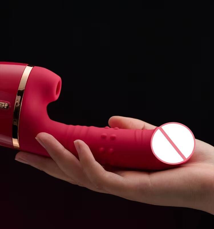 Female Sex Machine Fully Automatic Telescopic Thrusting and Sucking Massage Stick Remote Control Adult Products