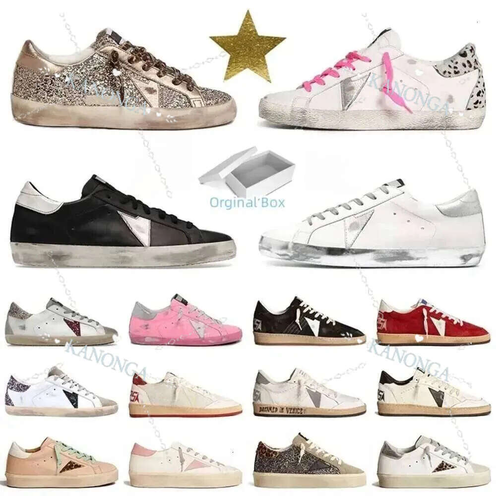 2025 Casual Men Mens Designer Women Running Shoes TOP Classic Low Golden Superstar With Box Italy Sneakers Womens Shoe Dirty