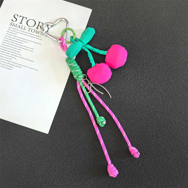 Creative Niche Fruit Fabric Bag Pendant Keychain H250928