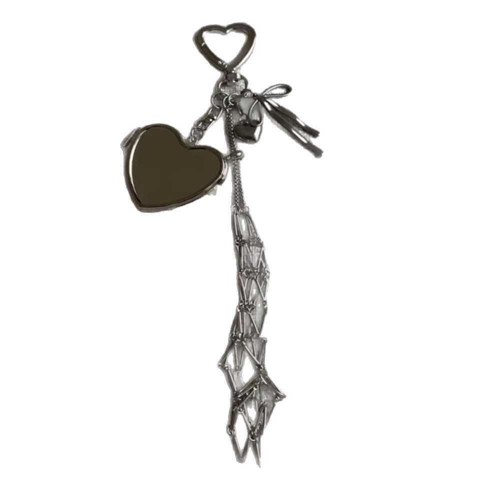 New Stainless Steel Mesh Keychain Pendant Diy Bag Pendant Makeup Bag Decoration Accessories H250928