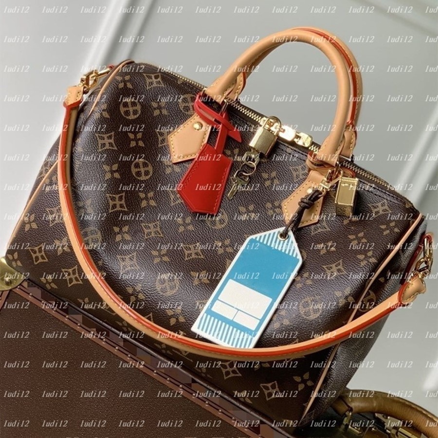 10a Real cowhide must have designer handbag Speedyss 30 bag Womens crossbody shoulder bag mirror quality Luxury Pillow bag leather bag travel tote Multicolor wallet