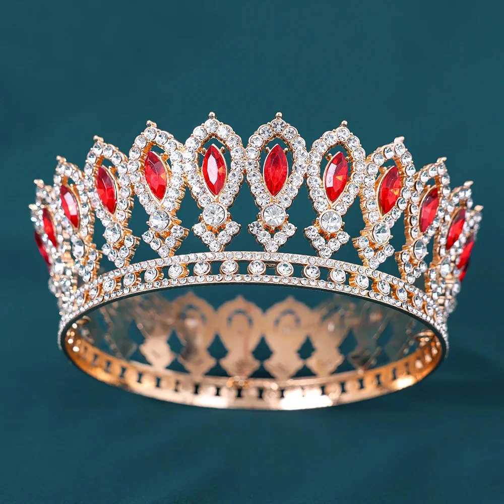 Vintage Bridal Tiara Baroque Marquise Rhinestone Round Crown Wedding Dress cessories Crown Hair Jewelry cessories L250928QXZU