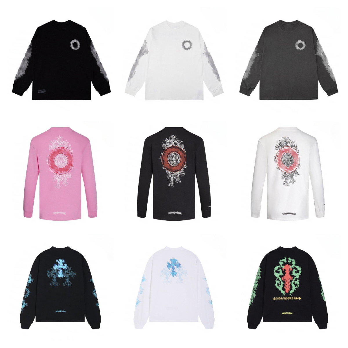 A12 chrome mens designer shirt graphic tee designer clothes shirts for men designer shirt men fashion men t shirt tshirt mens Hip hop loose sleeves designer hoodie