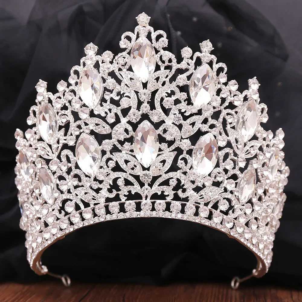 Luxury High Quty Royal Queen Wedding Crown for Women Large Crystal Banquet Tiara Party Costume Hair Jewelry cessories L250928KC63
