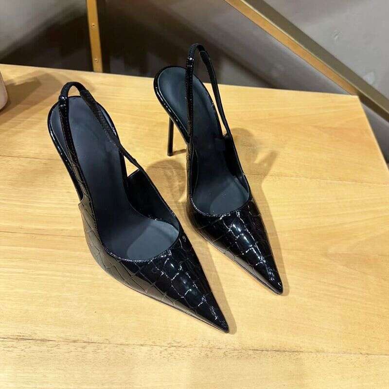 New Shoes 2025 Women's Autumn Black Designer Shoe High heels Stiletto Pointed Toe Shallow Backless Sexy French Style Pumps