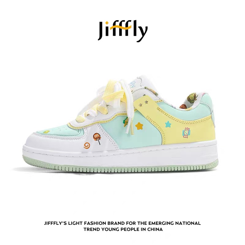 Jifffly Designer Skate Shoes 2025 Luxury Sneakers New Summer For Girls And Students White Sneakers With Thick Soles And Multi-functional Styles