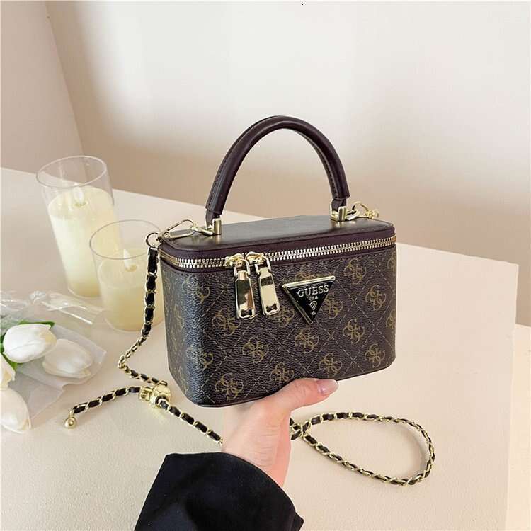 2025 Fashion Designer Bags Womens Squared Bag Chain Makeup Box Bag Shoulder Crossbody Handbag Fashion Korean Style Trendy Women's Bag