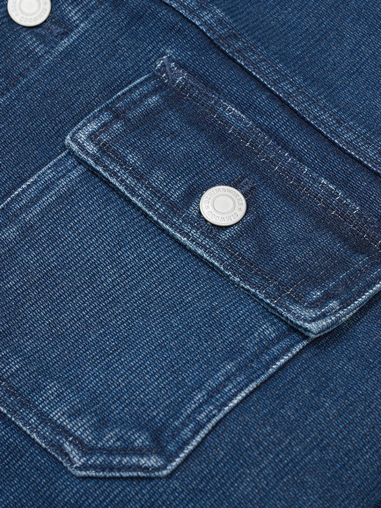 High Standard 2025 Autumn Oversize 12oz 100 Cotton Washed Indigo Blue Denim Jackets Fashion Cargo 250917Z