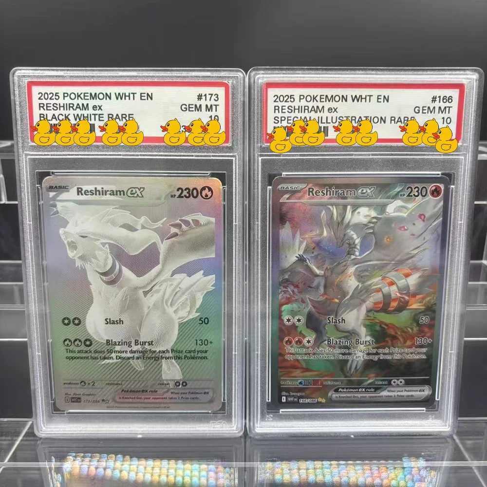 DIY Card Collection Card 2025 BLACK WHITE RARE RESHIRAM ZEKROM 10Points Card Anime Game Gift L250929XXU3