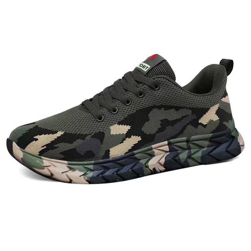 Men's Camo Casual Sneakers Light Durable with Airy for Runners Running Breathable Shoes Youth Soft Sole Lightweight Non-slip Sports Shoes