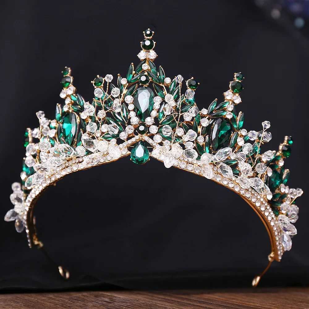 DIEZI Handmade Korean Crystal Beads Crown For Women Girls Wedding Baroque Bride Queen Bridal Tiaras Hair cessories Headbands L250928HNWQ
