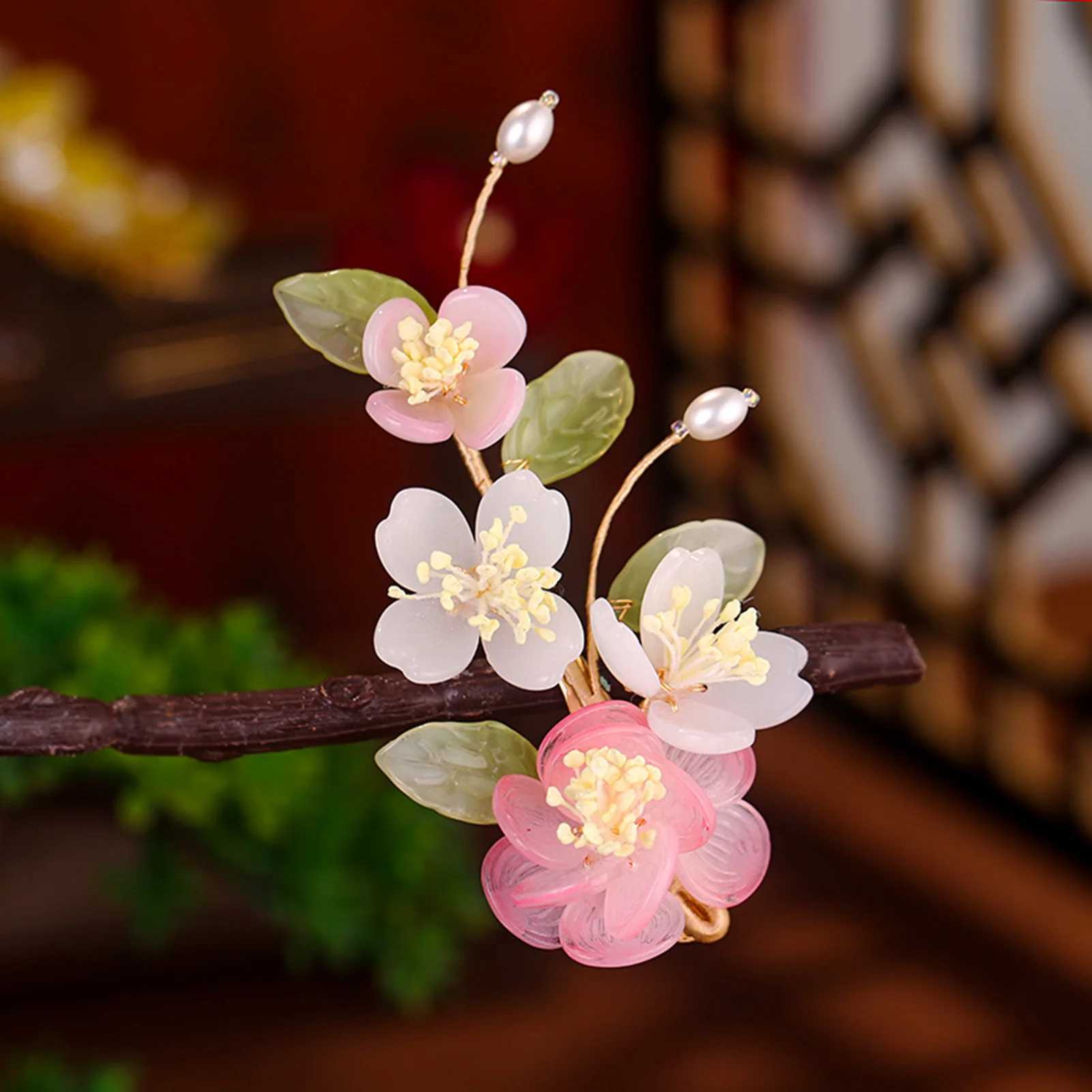 Chinese Flower Hairpins Classic Hair Clip Vintage Hanfu Party Headwear Fairy Wedding Hair cessories Retro Bride Hair Jewelry L250928PNG2