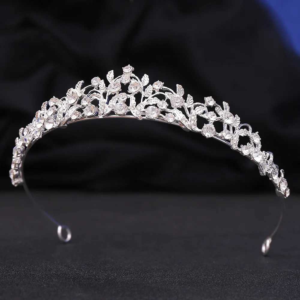 DIEZI Korean Sweet Cute Princess AB Crystal Tiara Crown For Women Girls Wedding Elegant Luxury Birthday Party Hair Dress Jewelry L250928NBOO