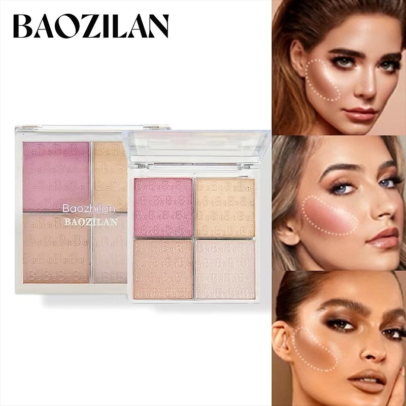 Highlighter Contour Palette Makeup 3D Bronzer Matte Contour Powder Rose Blush Highgloss Palette Cosmetics 240627