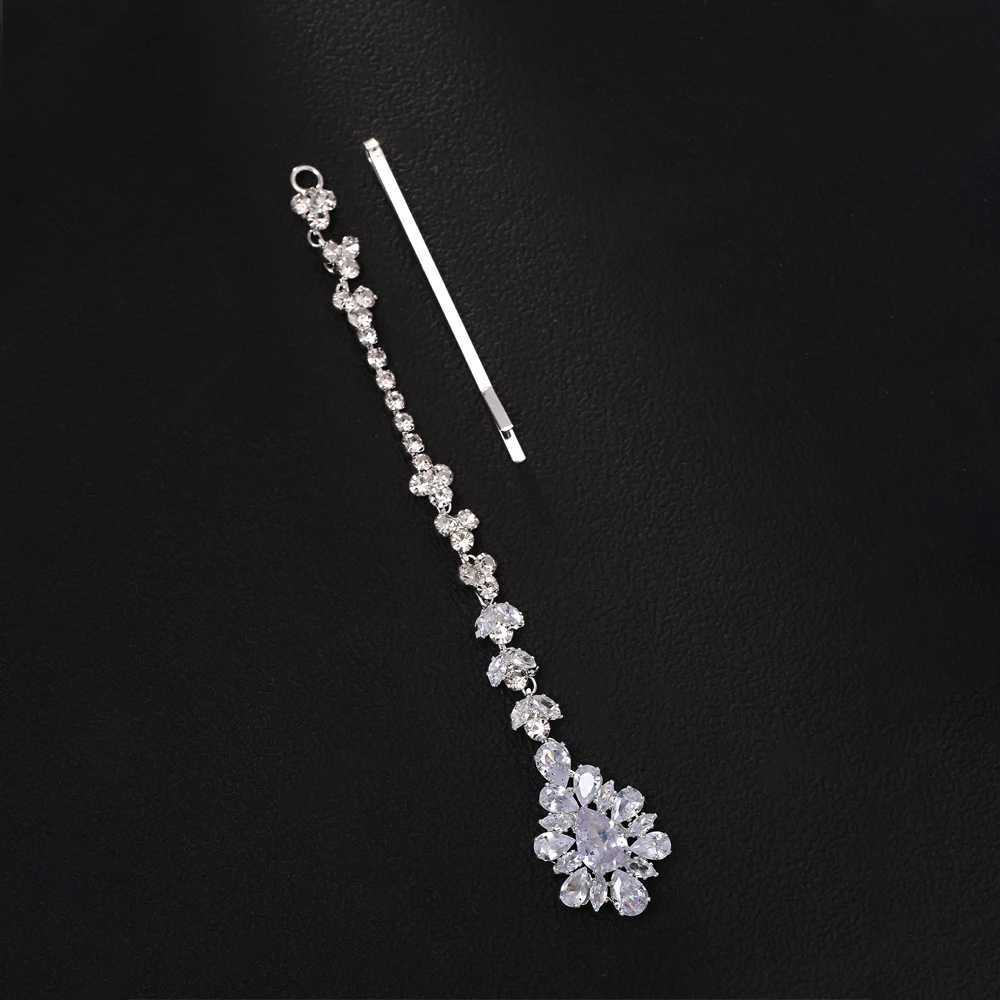 Stonefans Vintage Zircon Maang Tikka Indian Forehead Jewelry Boho Crystal Headpiece Bridal Hair cessories for Wedding L250928HI4Q