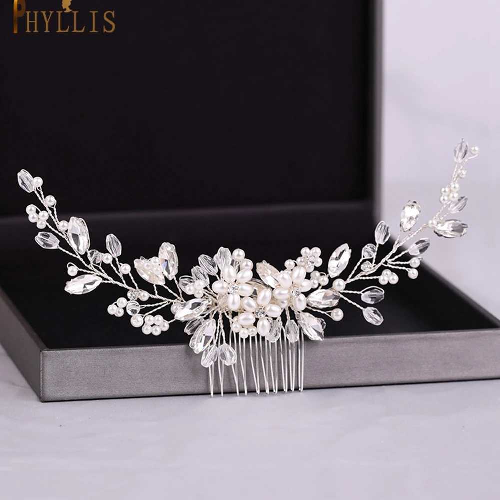 A33 Pearl Wedding Comb Head Jewelry Bride Hair Clips Floral Headpiece Crystal Women Tiaras Rhinestone Bridal Hair cessories L250928MP9Y