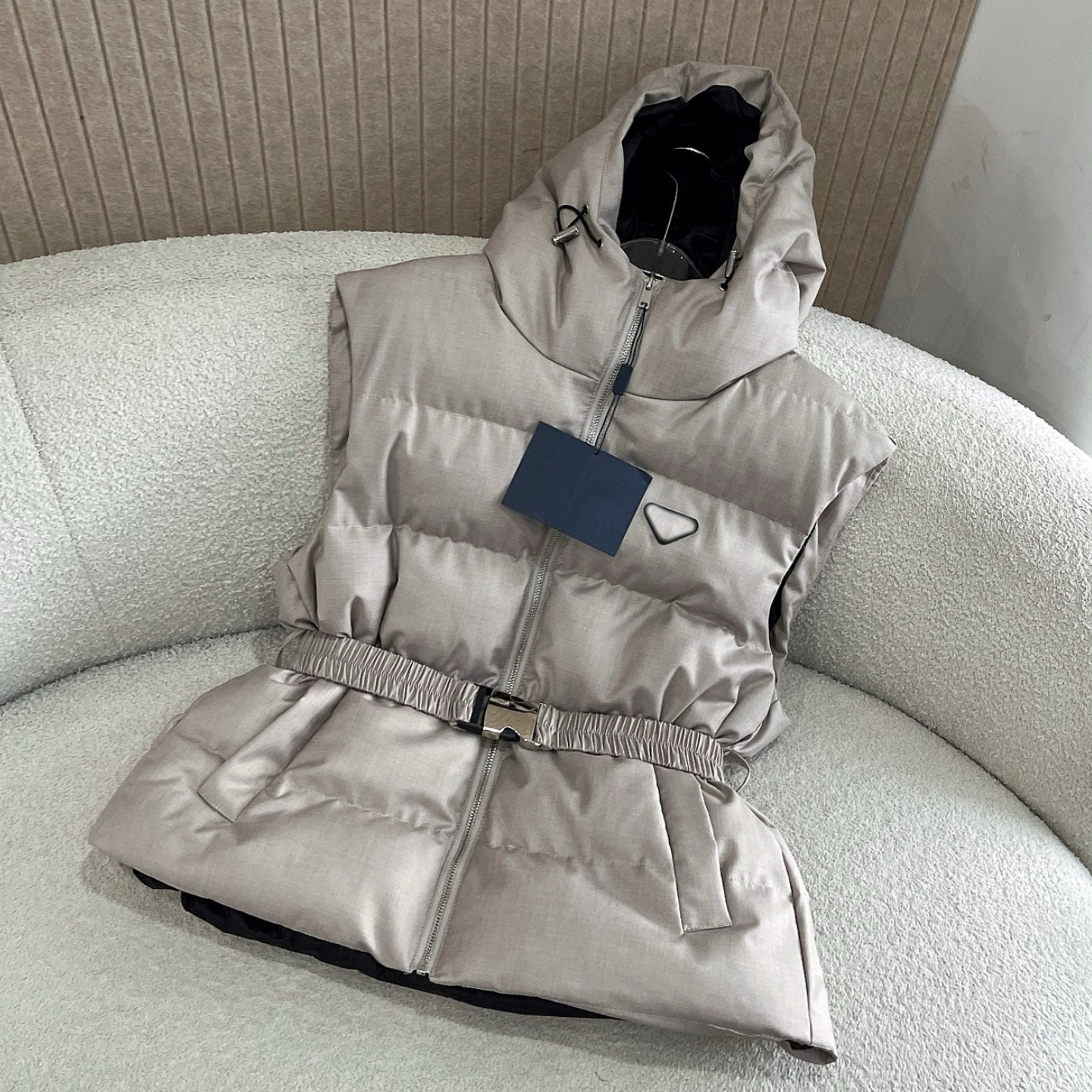 (Order by pic in opt, not by desc) Warm Hooded Padded Vest Coat - Cotton - Filled, Ideal for Cold Weather