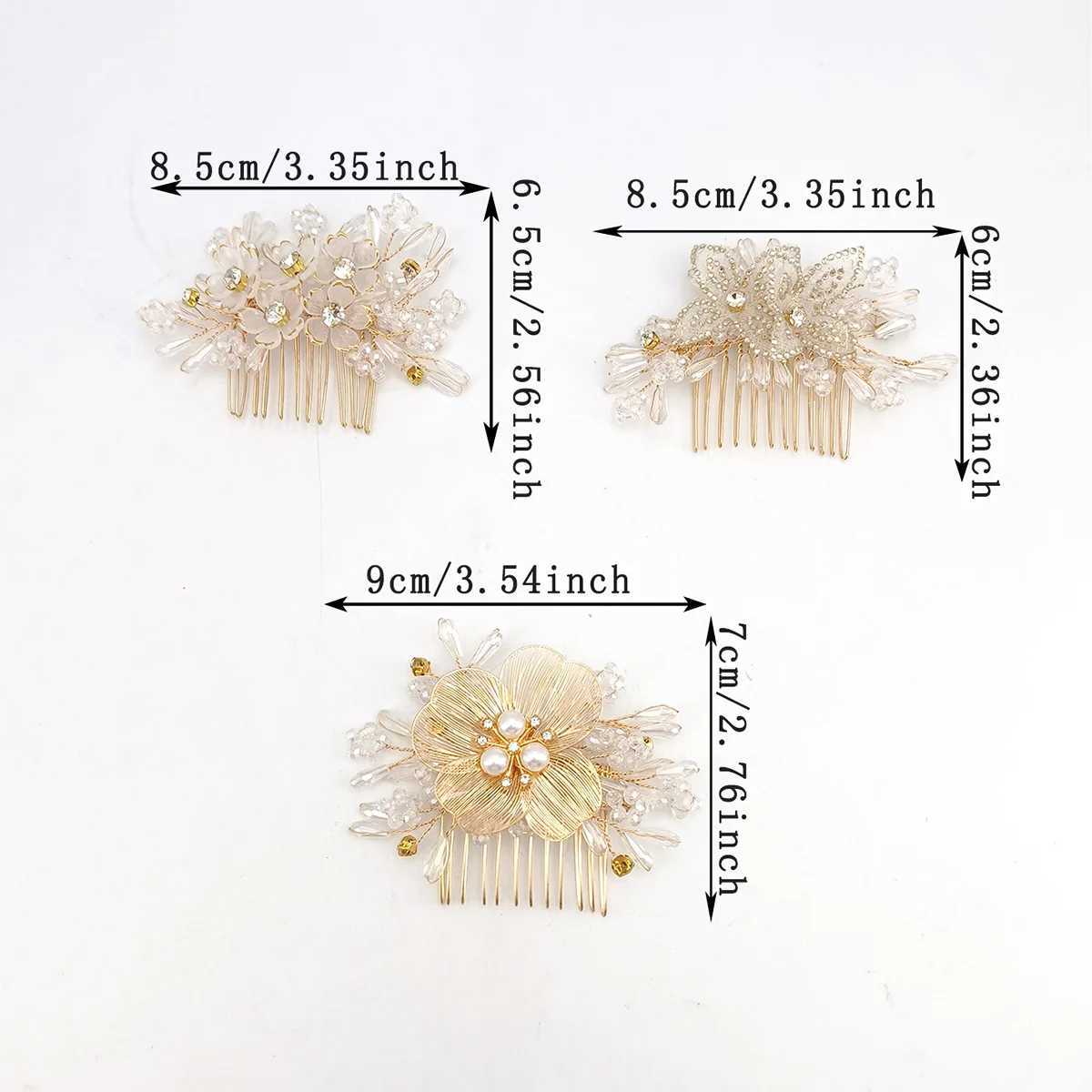 Bridal Hair cessories Crystal Peals Hair Combs Wedding Hair Clips cessories Jewelry Handmade Women Hair Ornaments Headpieces L250928PGGP