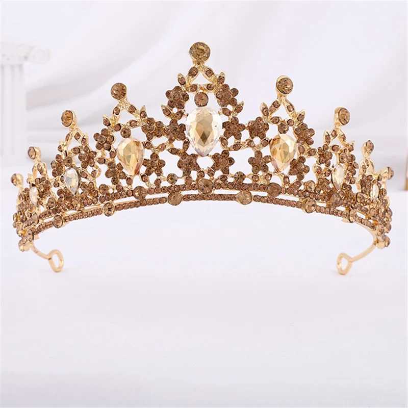 Quty Pink Colors Crystal Crown for Girls Small Tiaras Headdress Prom Wedding Dress Hair Jewelry Bridal cessories L250928WTQF