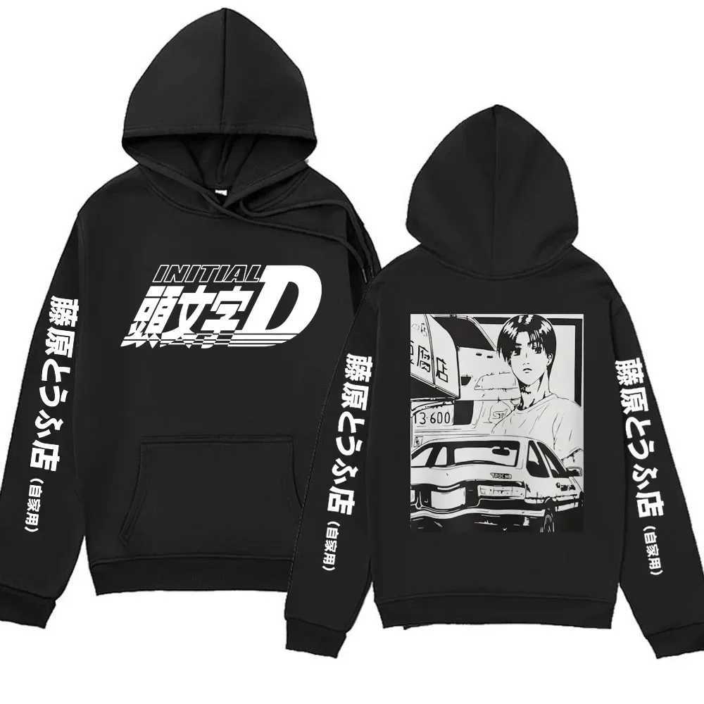 Anime Initial D AE86 Hoodie Hachiroku Shift Drift Cotton Hoody Takumi Fujiwara Tofu Shop Men Women Sweatshirts Winter Clothing T250929