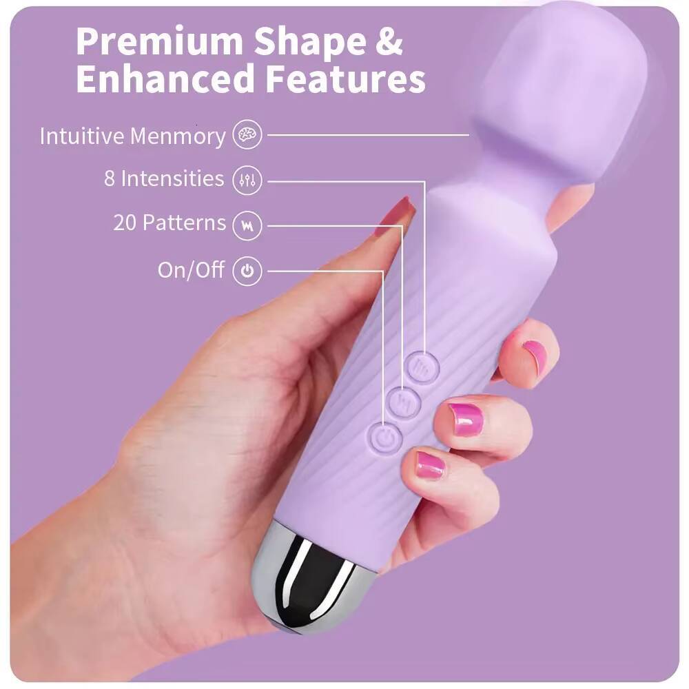 Factory Direct Sales AV for Magic Wand Silicone Sex Toy for Women Wireless Charging Clitoris GSpot Dildo with USB Power Supply