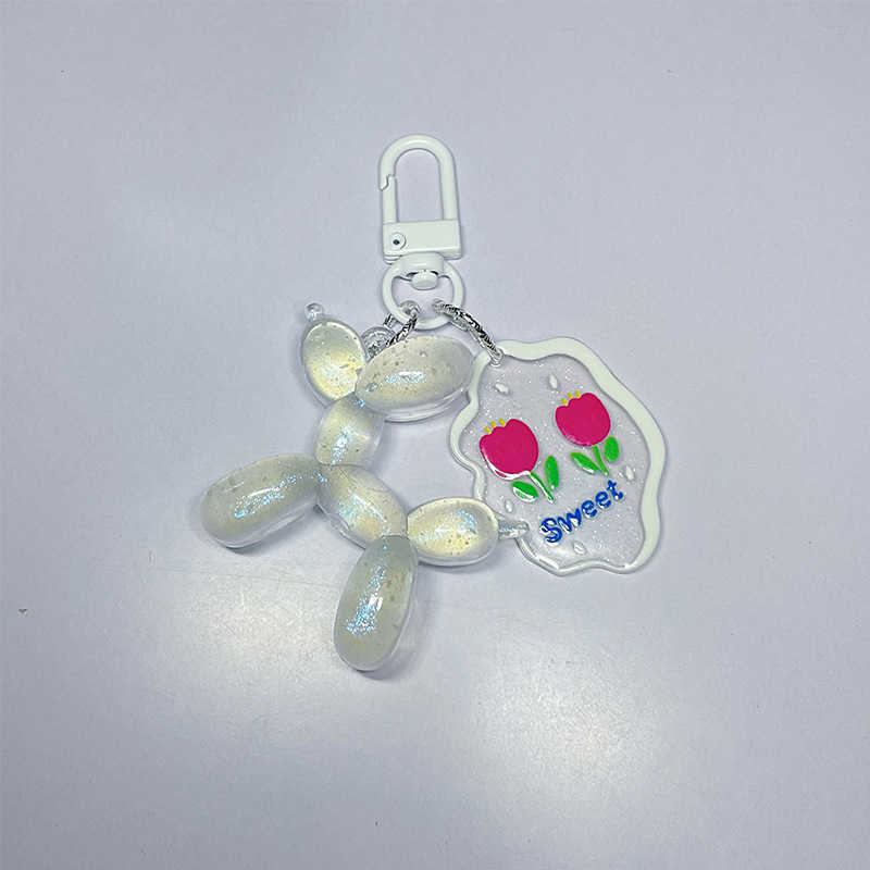 2023 New Luminous Balloon Keychain Bag Pendant Colorful Keychain Accessories H250928