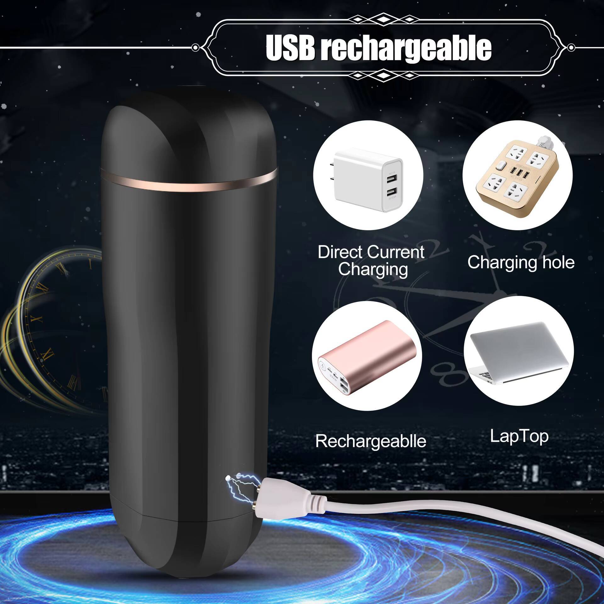 Fully Automatic Adult Sex Toy Electric Airplane Cup Sucking Vibration TPE Male Masturbation Penis Exercise Device Vagina