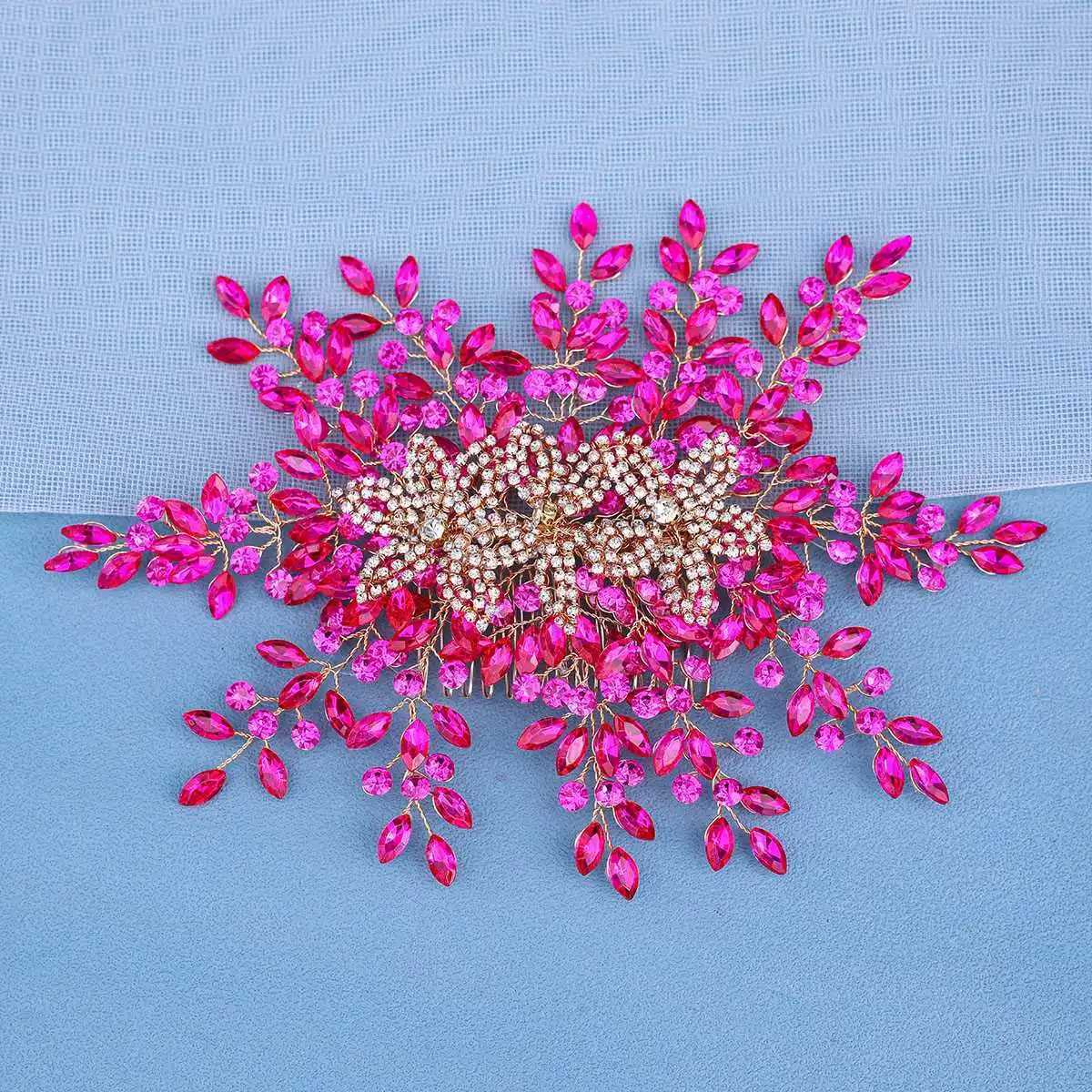 Fashion Bridal Headpiece with Comb Woman Headdress Shiny Rhinestone Pageant Hair Ornament Bride Wedding Hair cessories L2509286BDW