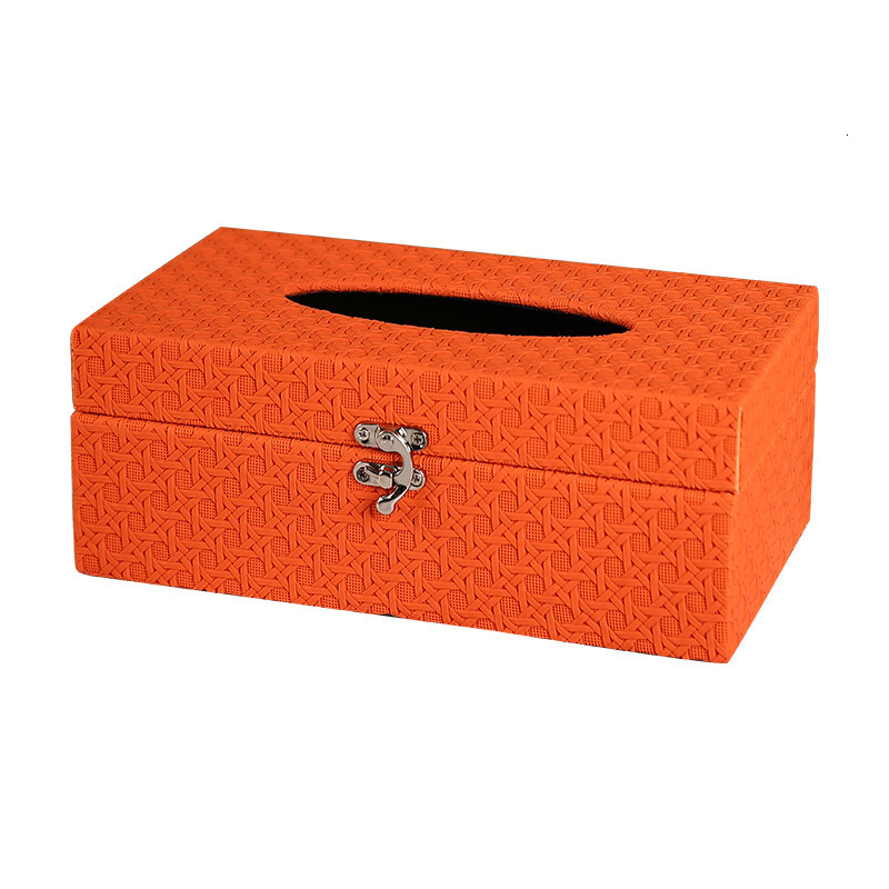 Wooden Imitation Rattan Texture PU Leather Tissue Box for Hotel Home Restaurant Living Room Desktop Tissue Holder Tissue Storage Box 250808