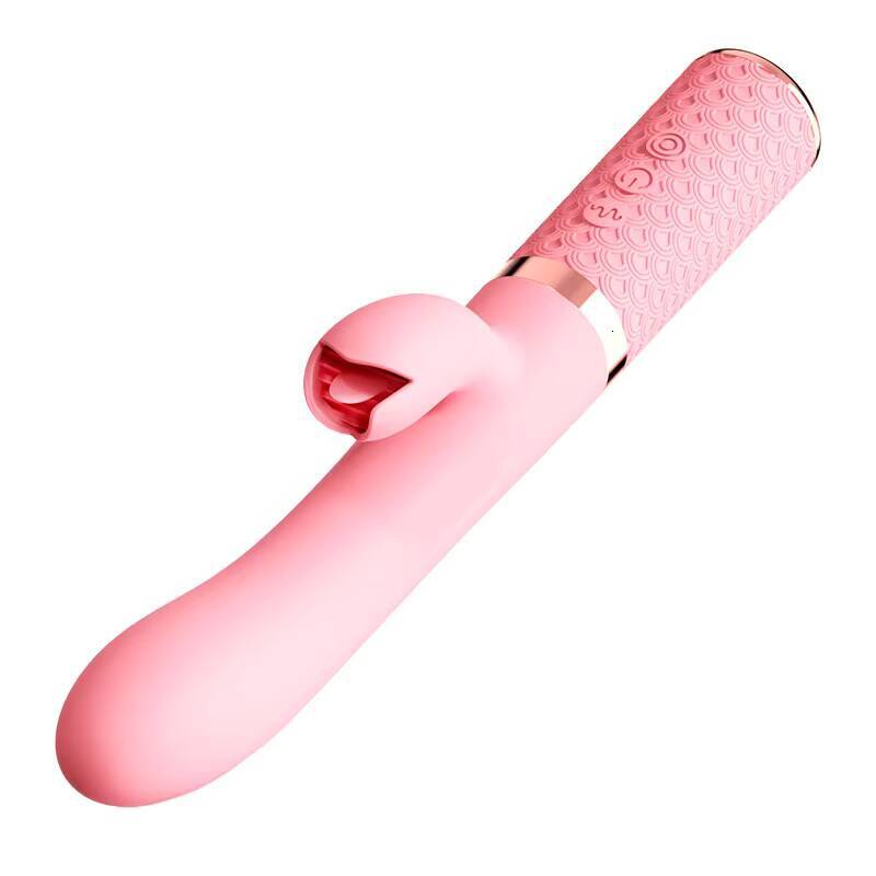 Womens SelfStimulating Tongue Licking Telescopic Vibrator Silent Heating Cunnilingus Sex Toy for Women