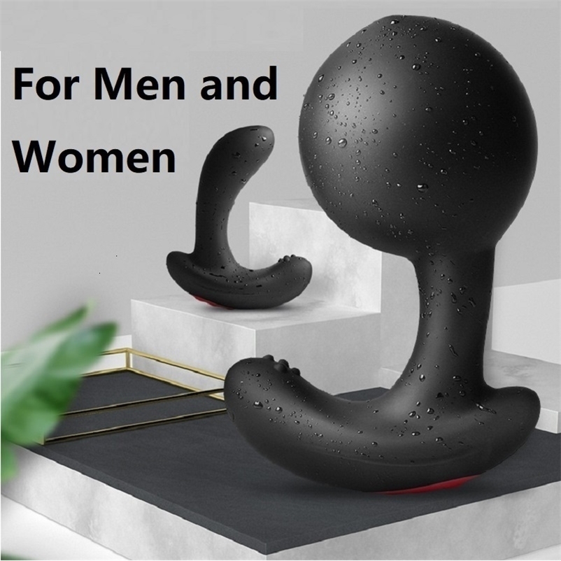 Anal Toys Remote Control Inflatable Vibrating Anal Dildo Butt Plug Prostate Massager Vagina Anus Expander Dilator for Unisex Gay Sex Games 230803bj