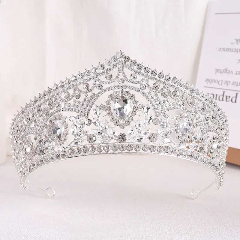 Wedding Crown Gold Silver Color Rhinestone Crystal Diadem Queen Crown Princess Tiaras Bridal Hair Jewelry Party Hair cessories L2509289QLD