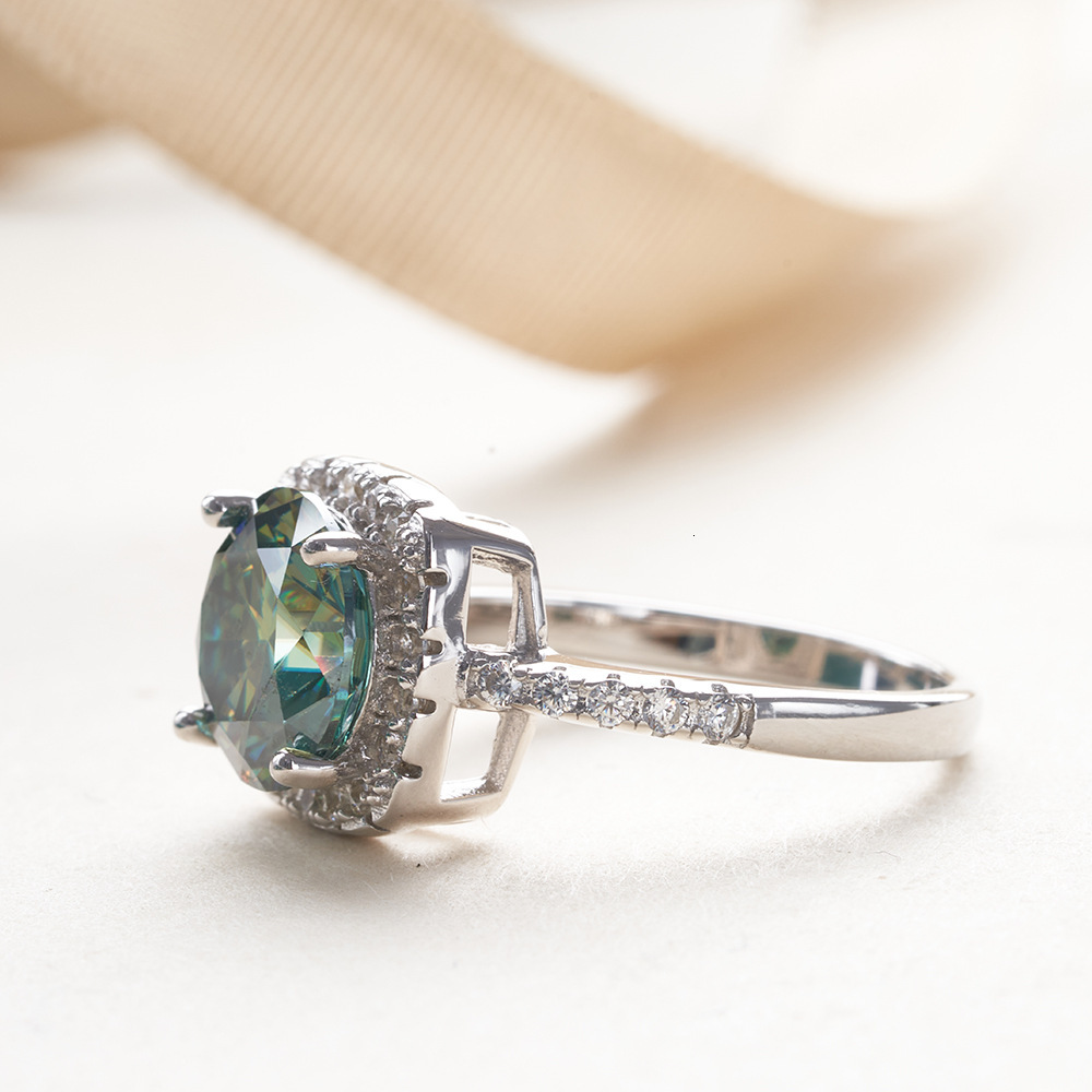 Hot Selling Engagement Ring Round 3 CT 9mm Round Moissanite Sterling Silver Ring with Certificate