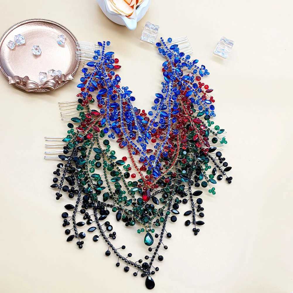 DZ215 Bling Indian Pendant Forehead Chain Jewelry Tiara Headpiece Bridal Headdress Crystal Wedding Headwear cessories Gift L250928H2KW