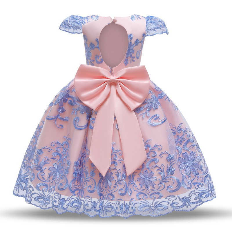 Children's dress summer 2025 girl's princess dress export new style large-sized child's embroidered lace dress