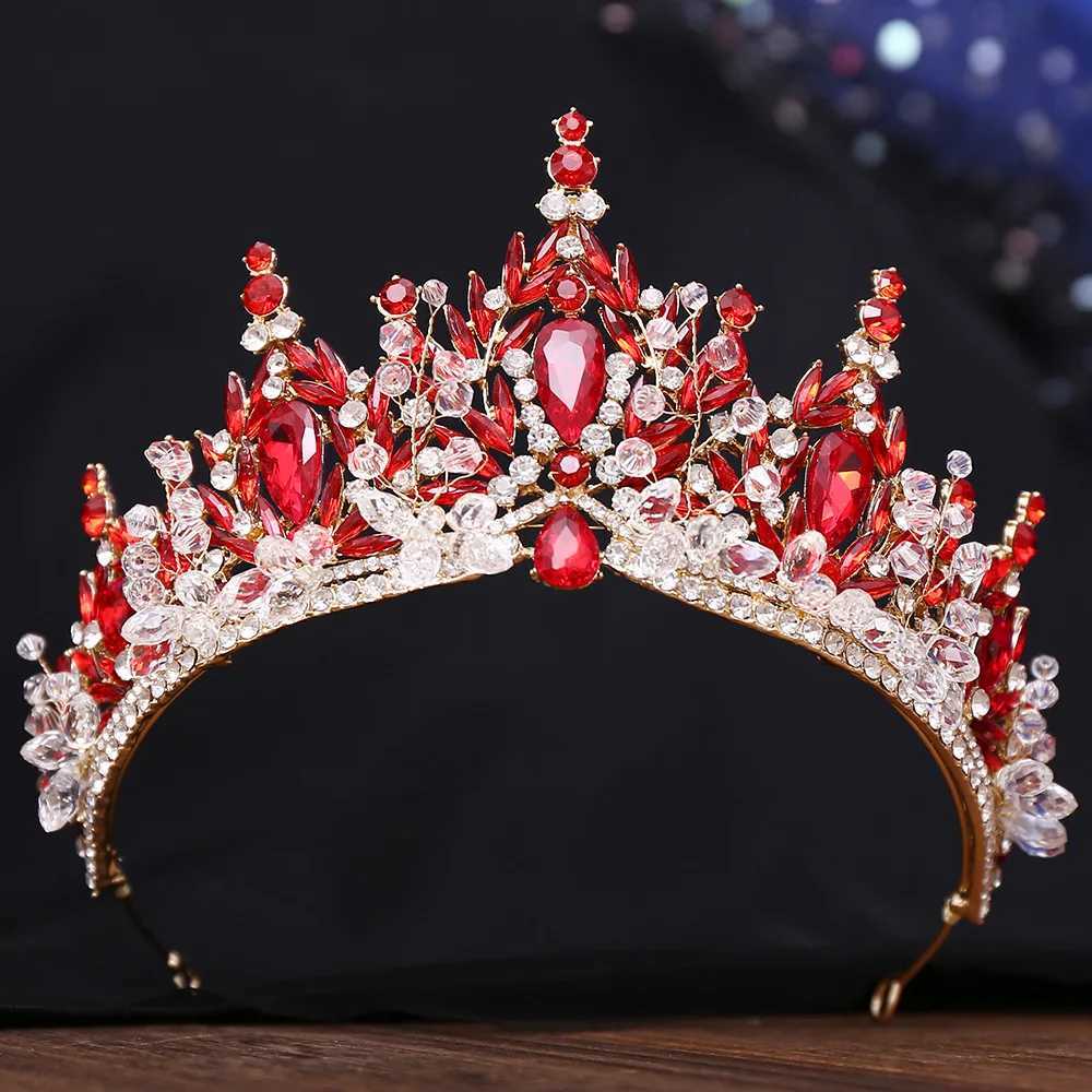 DIEZI Handmade Korean Crystal Beads Crown For Women Girls Wedding Baroque Bride Queen Bridal Tiaras Hair cessories Headbands L250928HNWQ