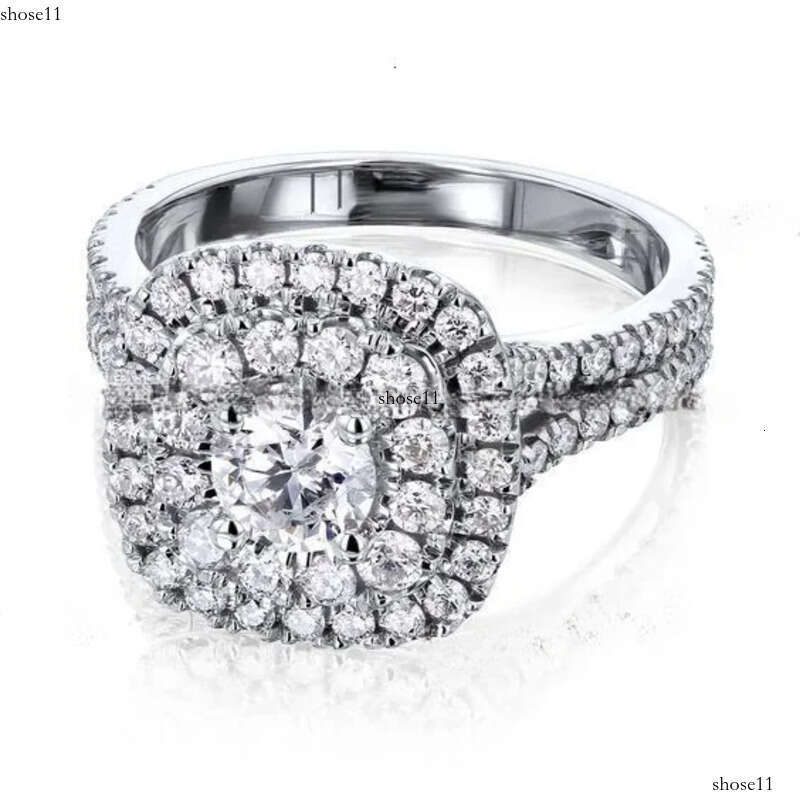 Fully Moissanite Dia Wedding Fine Jewelry Sterling Sier Womens Engagement Ring for Weding