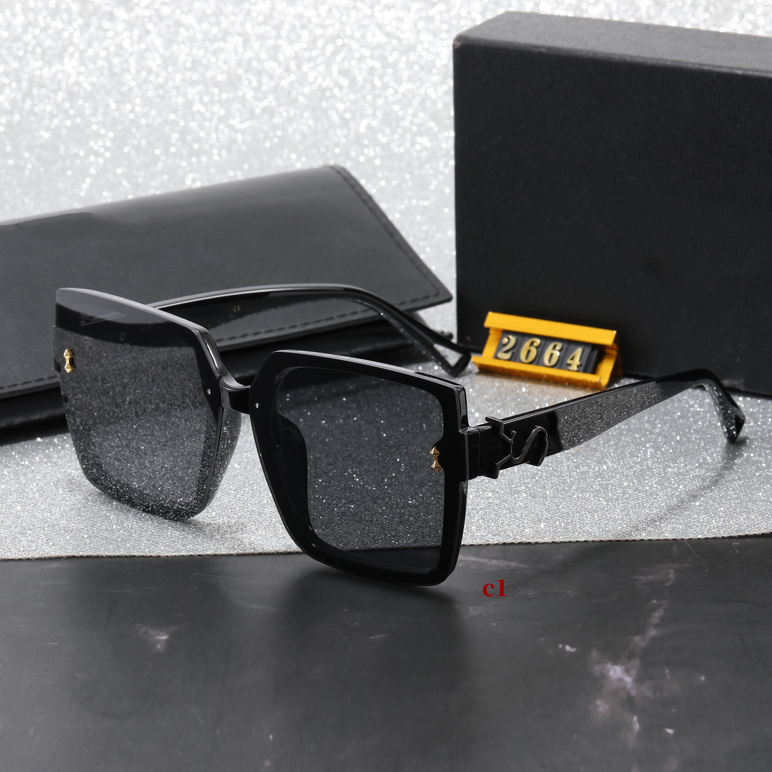 Luxury Rectangle Designer Sunglasses Sunshade Fashion Womens Classic Style Glasses Frame Mens and Womens UV Resistant Shield Sunglasses Frame with box