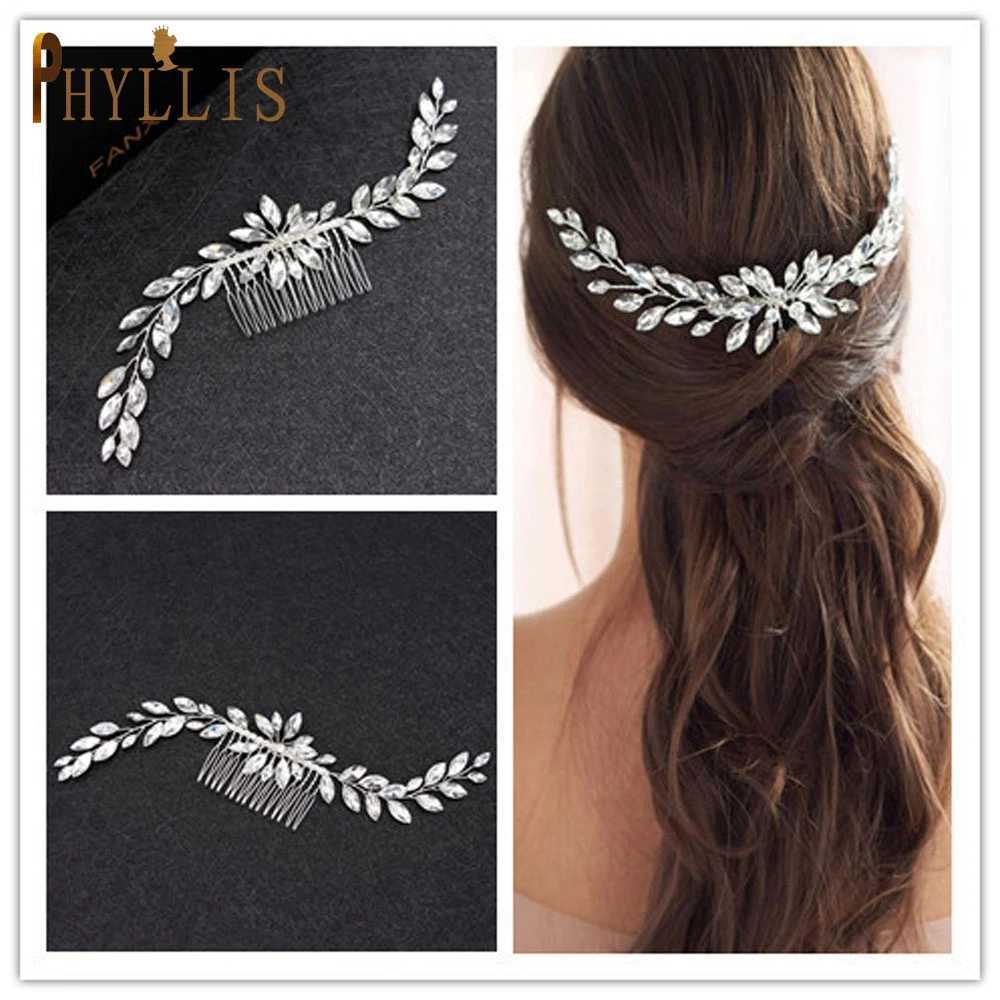 A33 Pearl Wedding Comb Head Jewelry Bride Hair Clips Floral Headpiece Crystal Women Tiaras Rhinestone Bridal Hair cessories L250928MP9Y