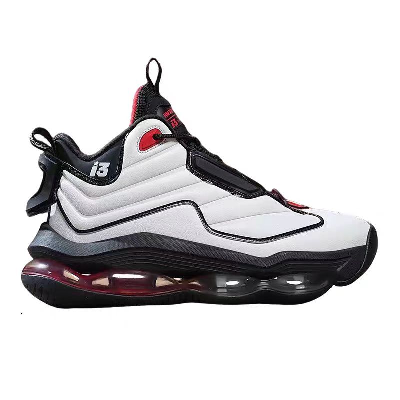 2025 New autumn and winter air-cushioned anti-roll basketball shoes, men's rotating buckle anti-slip, shock-absorbing and rebound practical baske
