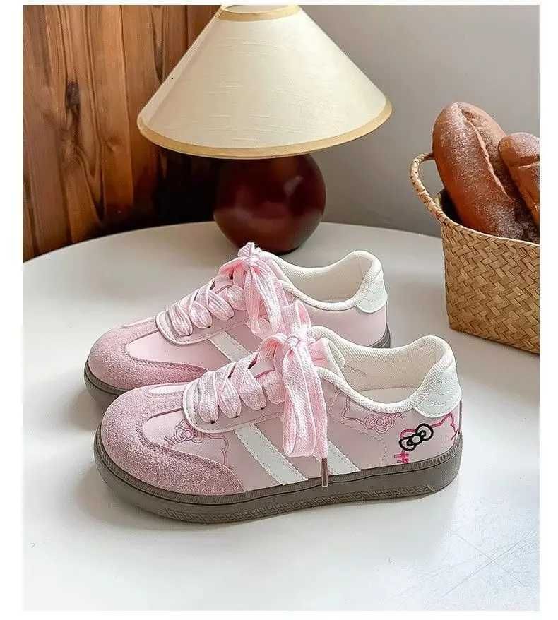 igh Quality Hello Kitty Girls Chunky Loafers Head Platform Shoes Casual Sneakers Trendy Training Shoes Y2k School Casual Wear w250718