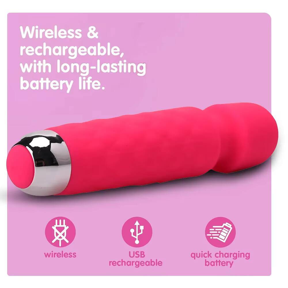 Factory Direct Sales AV for Magic Wand Silicone Sex Toy for Women Wireless Charging Clitoris GSpot Dildo with USB Power Supply