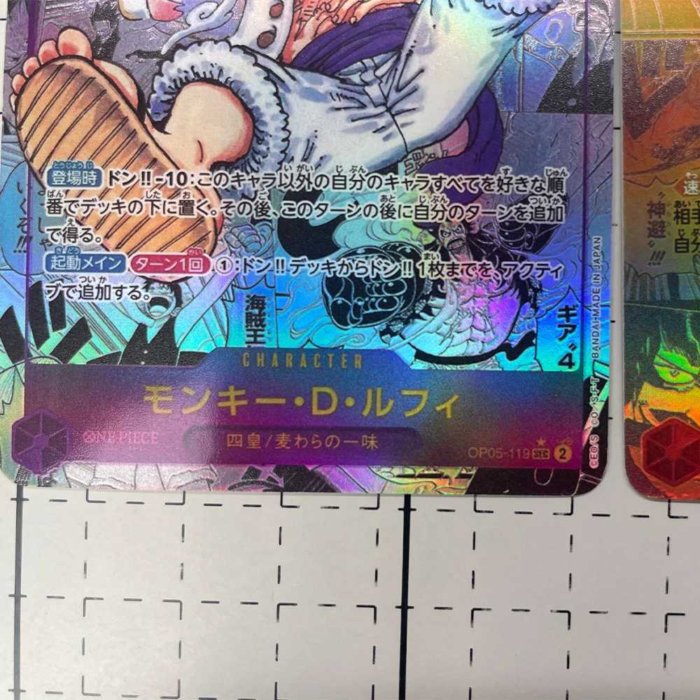 Anime Collection Card Monkey D Gol D Roger OP05 OP09 Manga SEC Refractive Color Card Textured Child Gifts L2509299JBP